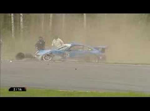 David Björk Mantop Park Carrera Cup Crash