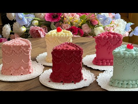 Decorate cake slices with me🩵💕🍰🍒✨ 