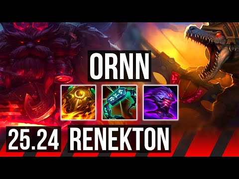 ORNN vs RENEKTON (TOP) | Perfect KDA: 7/0/15, 36K damage | KR Master | 25.24