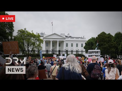 LIVE: Anti-Trump Protesters Gather Outside White House, Demand President's Resignation