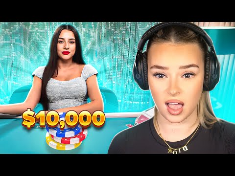 SHOULD I DOUBLE 11 VS DEALERS 10 ON BLACKJACK?... $10,000 Buy in - Rosie Mae