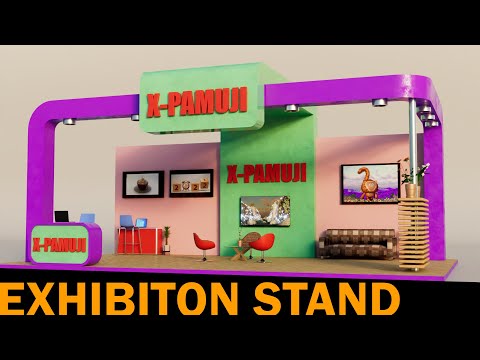 Exhibition Stand.   Cinema 4D, Arnold Render, Adobe Premiere Pro.