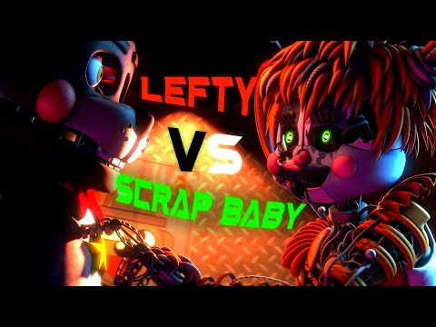 [SFM FNaF] Scrap Baby and Lefty fighting