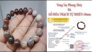 Vòng Tay Gỗ Hóa Thạch Tự Nhiên 10mm