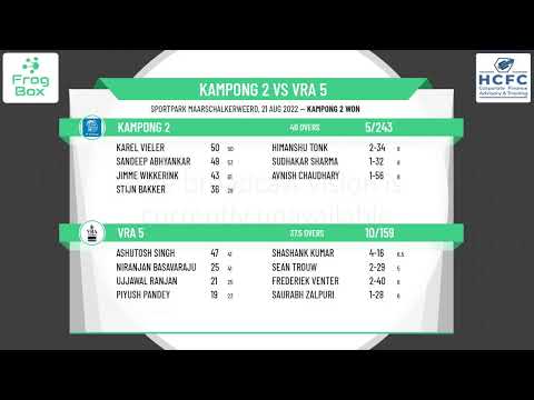 KNCB - 2e Klasse Finales - Preliminary Final - Kampong 2 v VRA 5