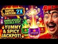 YUMMY & SPICY SUPER LANTERN JACKPOT on Super Hot Flaming Pots! #slots #casino #jackpot #flamingpots