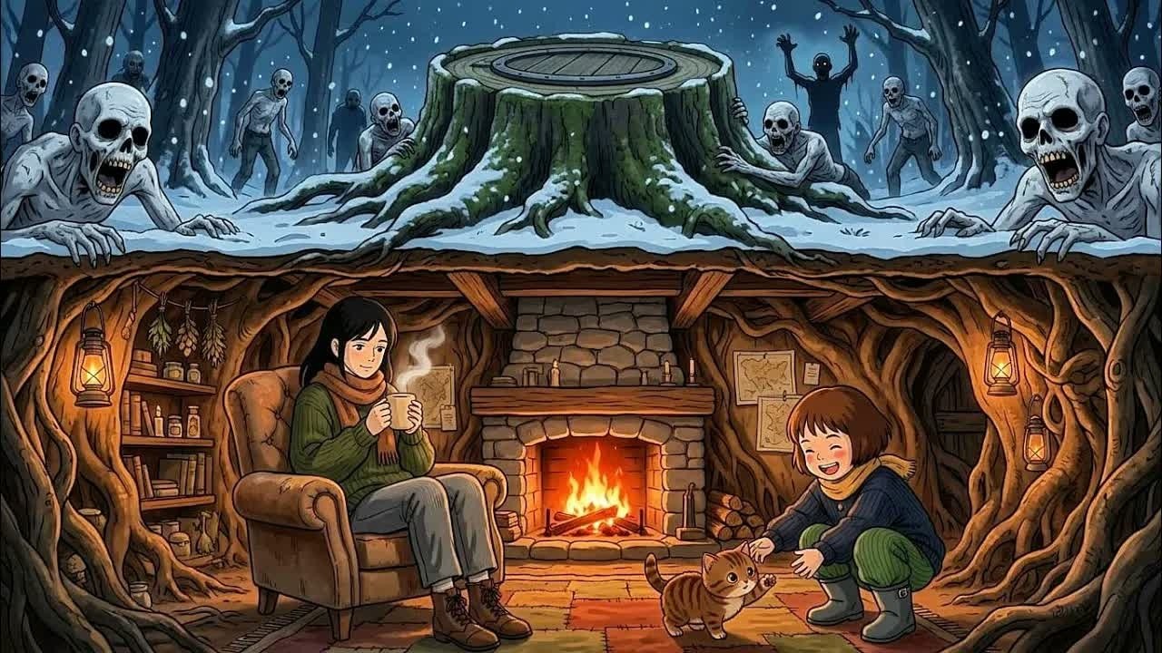Survival in a Stump Shelter During a Zombie Apocalypse