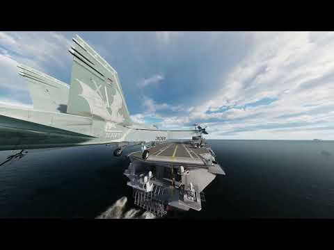 DCS World SG - Different angles of F18 Carrier Landing