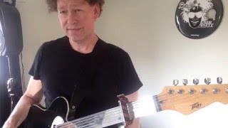 Ned Evett Glass Guitar 'Standing Steel' technique