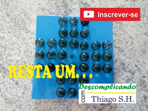 Resta Um, Jogo antigo feito de madeira e bolinha de gude. Confira!!! Faça você mesmo!!!