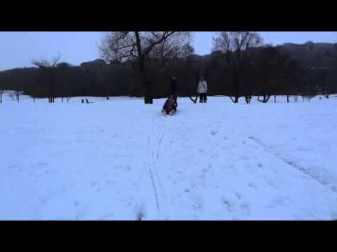 Sophia & Tina on sleigh