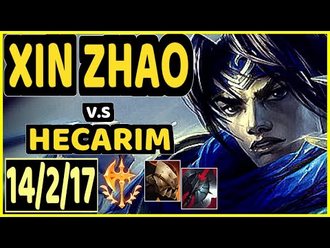 MOOJIN (XIN ZHAO) vs HECARIM - 14/2/17 KDA JUNGLE GAMEPLAY - KR Ranked GRANDMASTER