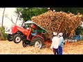 Mahindra 585 Di Sugercane Trailer Amazing Stunt Part 2 Pulling Loaded Trolley Villagework