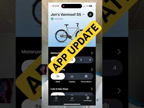 Revised Vanmoof app. Better than before? #vanmoof #ebike #vanmoofs5 #update #fyp