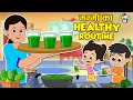 मम्मी का Healthy Routine MUMMY KA MISSION Cartoon For Kids हिंदी कहा�