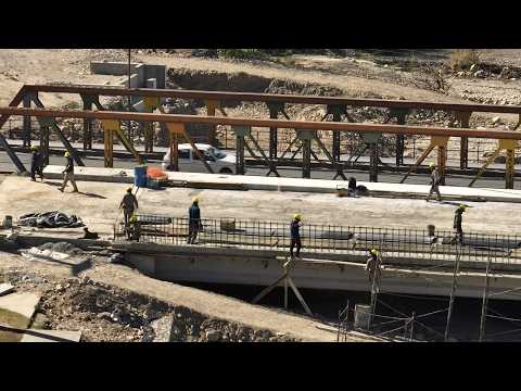 Puentes sobre el río Vaqueros y Circunvalación: Sáenz supervisó la obra que avanza con asistencia financiera provincial
