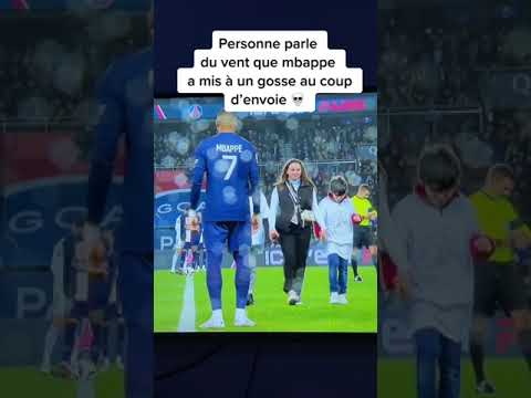 Le vent que Mbappé a mis à un gosse au coup d'envoie 😱