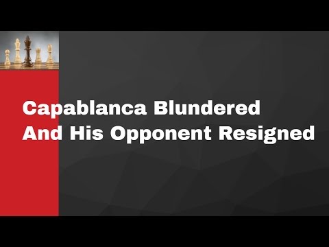 Epic Blunders: Capablanca vs  Thomas 1919
