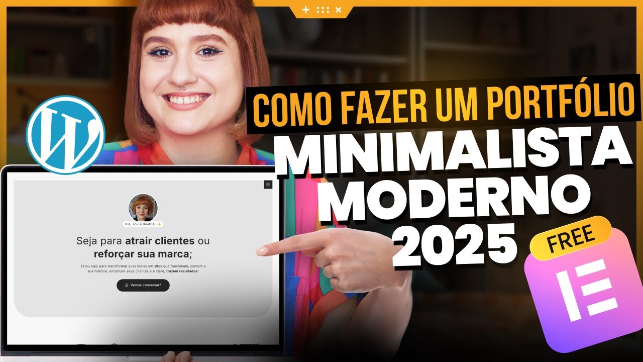 Como fazer um PORTFÓLIO minimalista MODERNO 2025 - Elementor grátis