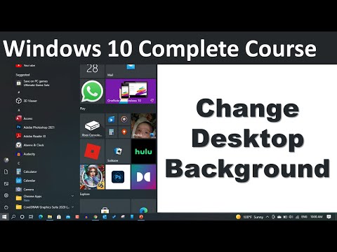 How to Change the Desktop Background in Windows 10 | Urdu Hindi