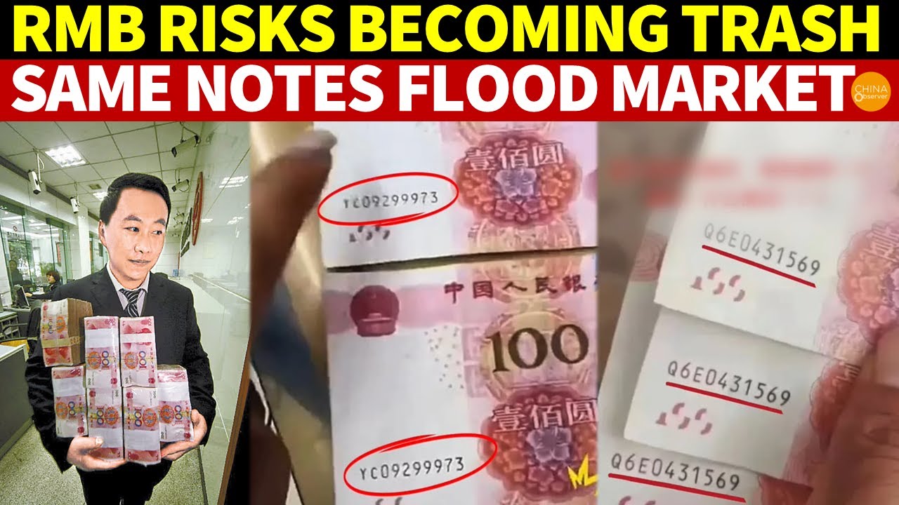 Renminbi Risk of Turning to Trash! Same Serial Real Notes Flood Market, China Prints 500B/Month