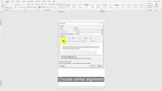 How to change default alignment to center? | Word 365