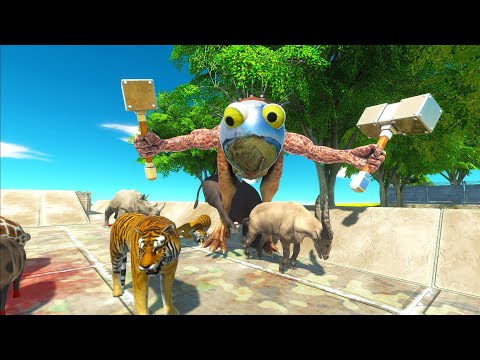 ESCAPE FROM MONSTER - DEATH TOUCH ALIEN HAMMER 🔨 | Animal Revolt Battle Simulator
