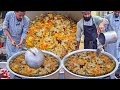 Hyderabadi Pulao Making Recipe! Roadside COOKING BEEF BIRYANI | Street Food Yakhni Pulau Recipe