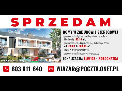Sprzedam domy  na Osiedlu Śliwice - Rosochatka w Borach Tucholskichj. Kontakt tel. 603 811 640