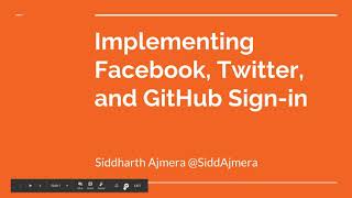 Implementing Facebook, Twitter, and GitHub SignIn