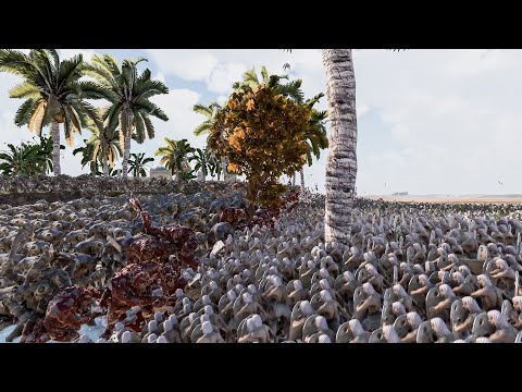 100000 Troll Vs 250000 Egyptian Sperarman &  Egyptian Warrior & Spartan - UEBS 2