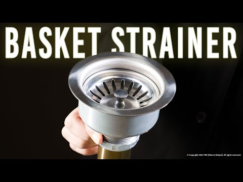 Part of a video titled How To Install A Kitchen Sink Strainer | Double Basket Strainer - YouTube