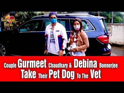 Couple Gurmeet Chaudhary & Debina Bonnerjee Take Their Pet Dog To The Vet