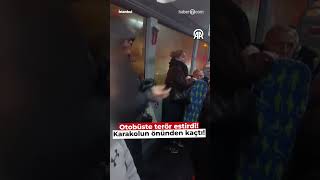 Otobüste biber gazı sıktı, karakolun önünden kaçtı!