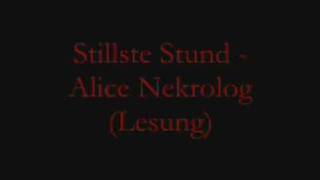 Stillste Stund   Alice Nekrolog