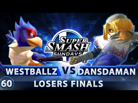 SSS 60 - Westballz (Falco) vs. Dansdaman (Sheik) - SSBM Losers Finals - Smash Melee