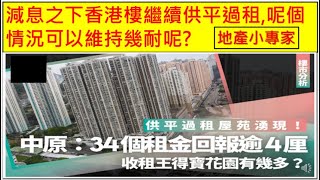 地產小專家 20250926 減息之下香港樓繼續供平過租,呢個情況可以維持幾耐呢?