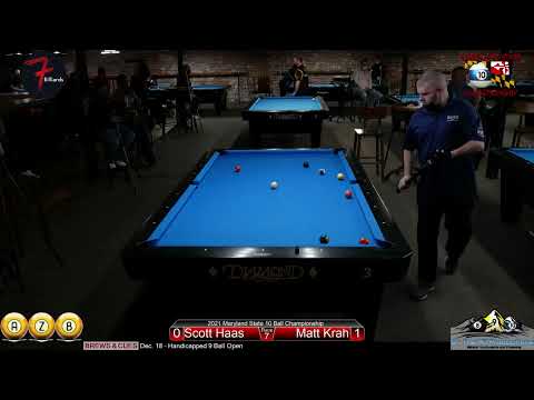2021 Maryland State 10 Ball Championship - Day 1 - Scott Haas vs. Matt Krah