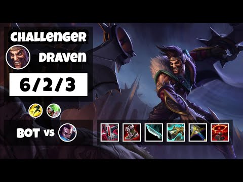 Draven Gameplay Challenger Replay S11 - 11.16 Bot Lane (6/2/3) - BR