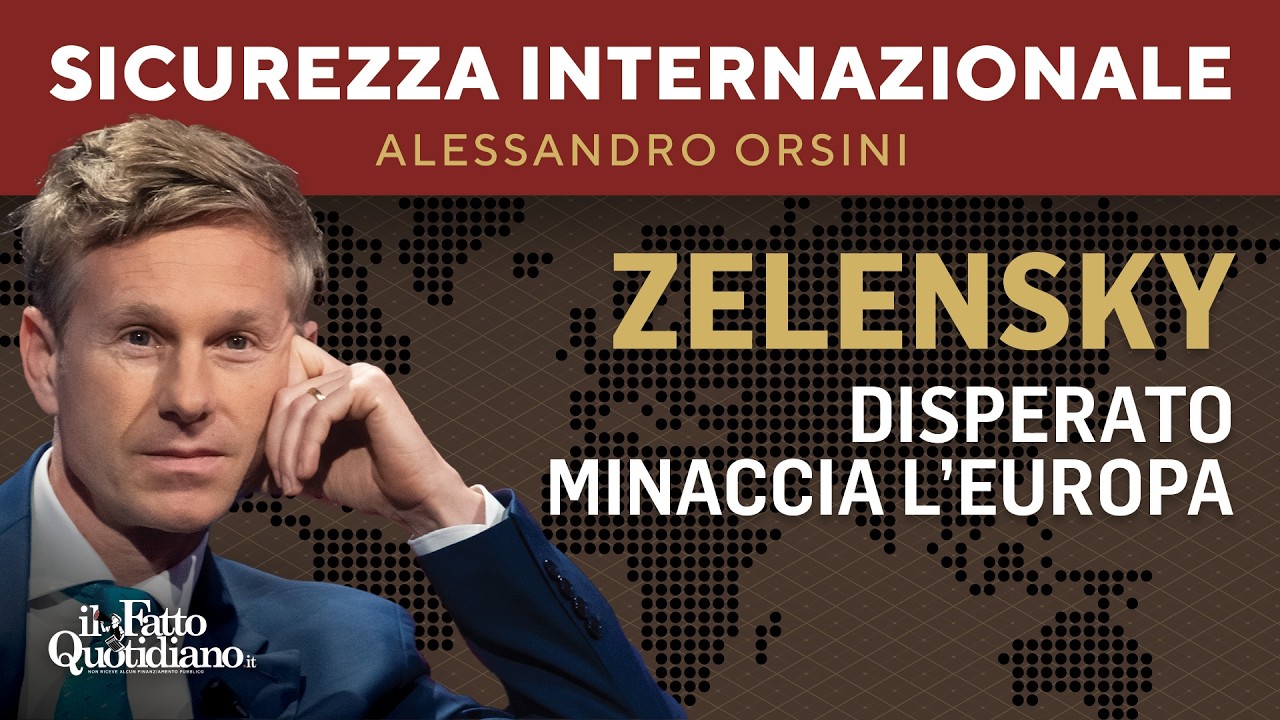 Zelensky disperato minaccia l'Europa. La diretta con Alessandro Orsini