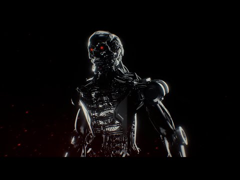 Terminator 4k black chrome edition C4D,Octane