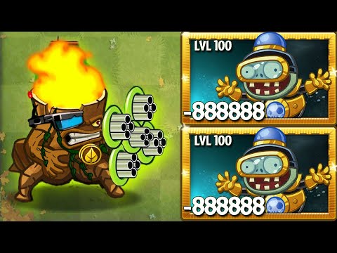 All Plants Vs 99 Impfiniy Zombies - Pvz 2 Gameplay