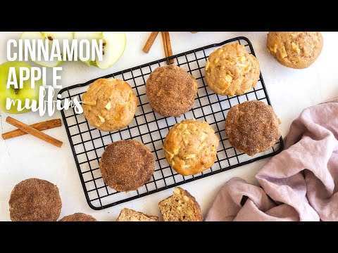 Fluffy Cinnamon Apple Muffins (made healthier) | The Recipe Rebel