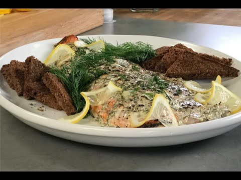Andrew Zimmern Cooks: Broiled Salmon with Blue Cheese