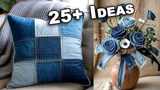 25+ Upcycled Jeans Projects for Home Decor | Easy Budget DIY