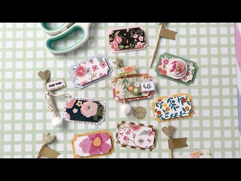 ✂️ Use Your Paper Scraps - DIY Ticket Shape Embellishment & Flag Banner Wood Pick