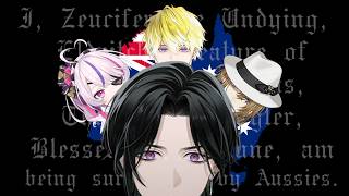 Zeucifer (Zeal) interacts with 3 Aussies in Minecraft (2 vamps 1 human and they are all a bit weird)