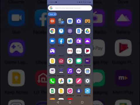 LG Stylo 6 hidden search bar on home screen