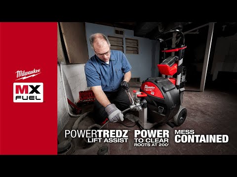 Milwaukee® MX FUEL™ Sewer Drum Machine w/ POWERTREDZ™