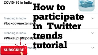How to participate in twitter trends | Twitter | Twitter trends | Trending | Learning | Tutorials |